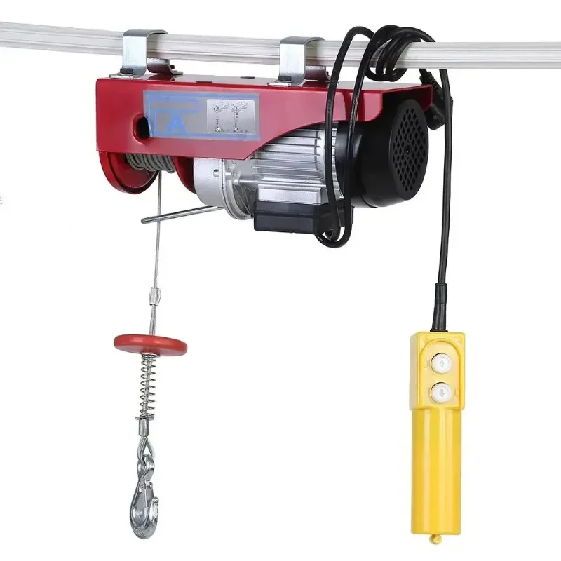 100/200kg Cable Lifting Wire Hanging Crane EU Plug 220V Tool Electric Workshop Power Gantry Hoist Winch