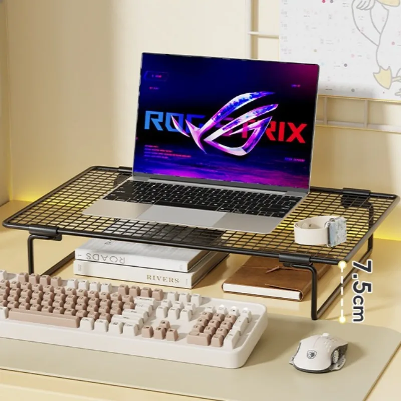 Foldable Laptop Support Metal Cooling Gaming Laptops Organizer Bracket Office Desktop Monitor Riser Stand Laptop Storage Base