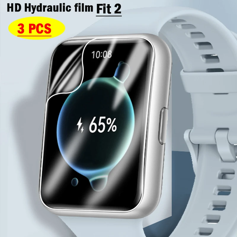 3PCS screen protector Hydraulic film for huawei watch fit 2 smartwatch HD 9D Ultra thin protective cover fit band Accessories
