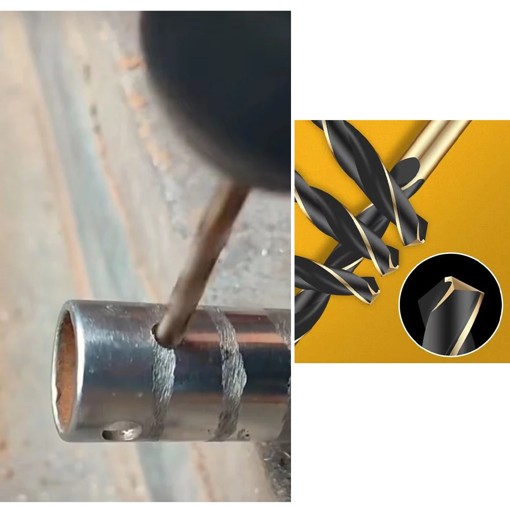 10pcs 1-10mm HSS Straight Handle Cobalt Drill Bit Straight Shank For Metal Wood Hole Cutter Drilling Power Tools Accessories