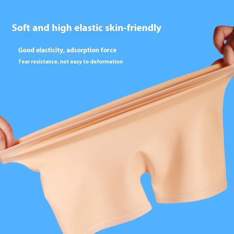 Silicone Swim Trunks Small Size Square Cut Swimming Underwear High Elasticity Quick Dry Pool Shorts High Elastic Colorful Beach