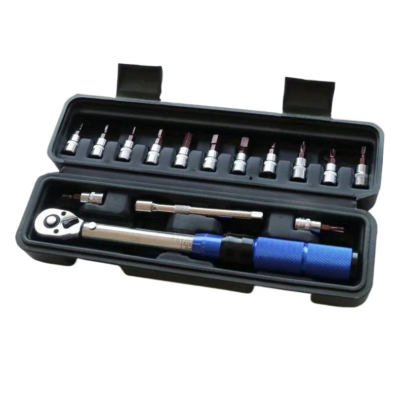 AliExpress NONE Bike Torque Wrench 14 Preset 2 To 25Nm Hex Wrench Repair Kit for Bicycle Maintenance