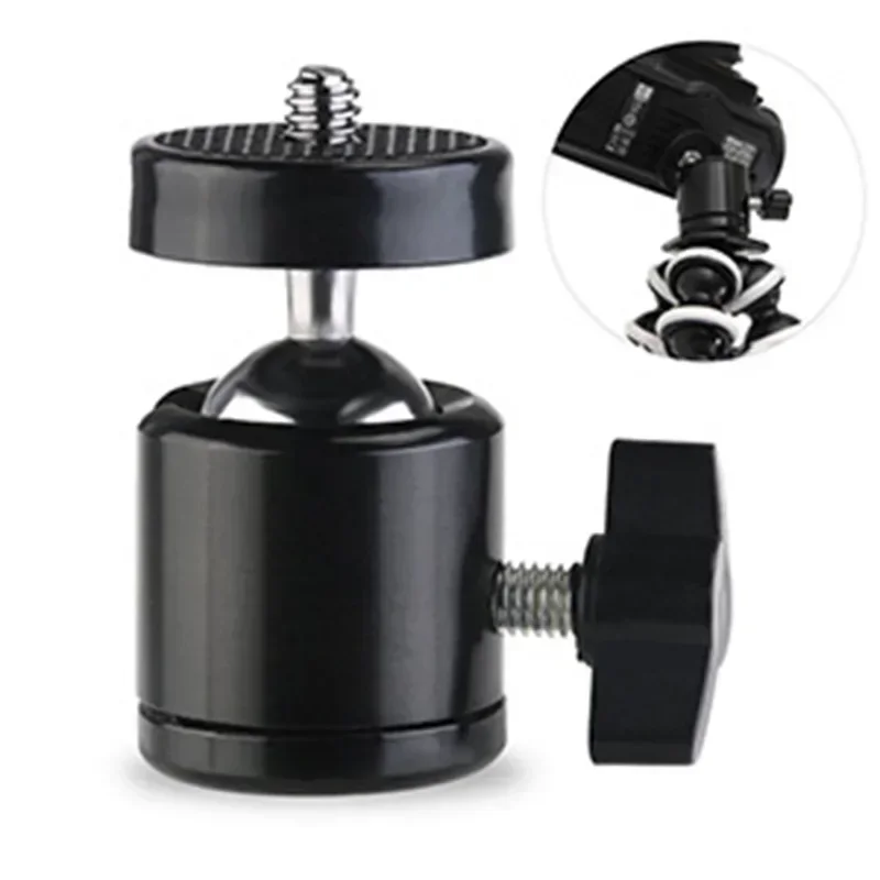 Mini Camera Ball Head° Swivel Tripod Ballhead Phone Stand Monopod Mount Adapter For DSLR Cameras Tripod Mount Adapter