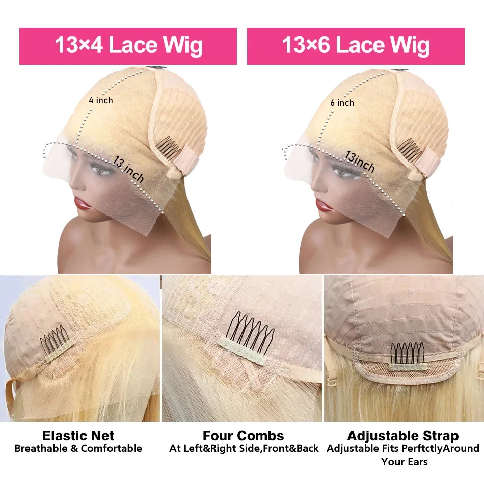 613 Blonde Lace Frontal Wig 30 38 Inch Body Wave 13x6 Hd Lace Frontal Wigs 13x4 Lace Front Wig Human Hair For Women