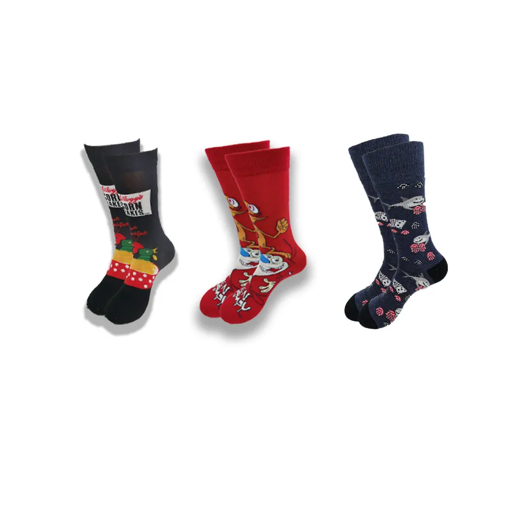 Wholesale and retail all kinds of good-looking cartoon avatars with high quality  men's socks.