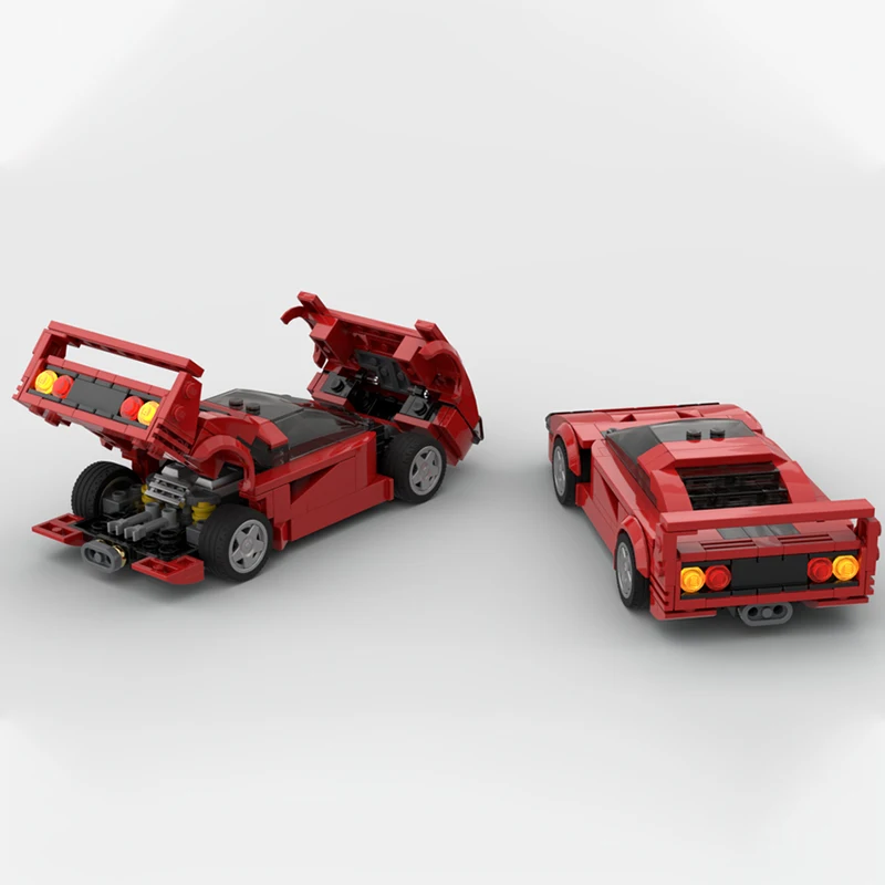 

300pcs MOC Ferrariss F40 City Champion Supercar Building Blocks Christmas Gift Party Favor Goodie Creative