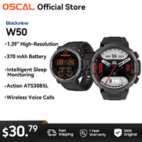 OSCAL Blackview W50 Smart Watch, Bluetooth Calling, IP86 Waterproof,550nlts Brightness Smart Watch for Android IOS