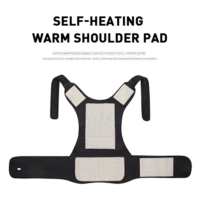 Winter Heated Vest Tourmaline Self Heating Warm Shoulder Pad Magnetic Therapy Waist Back Shoulder Posture Corrector Pain Relief