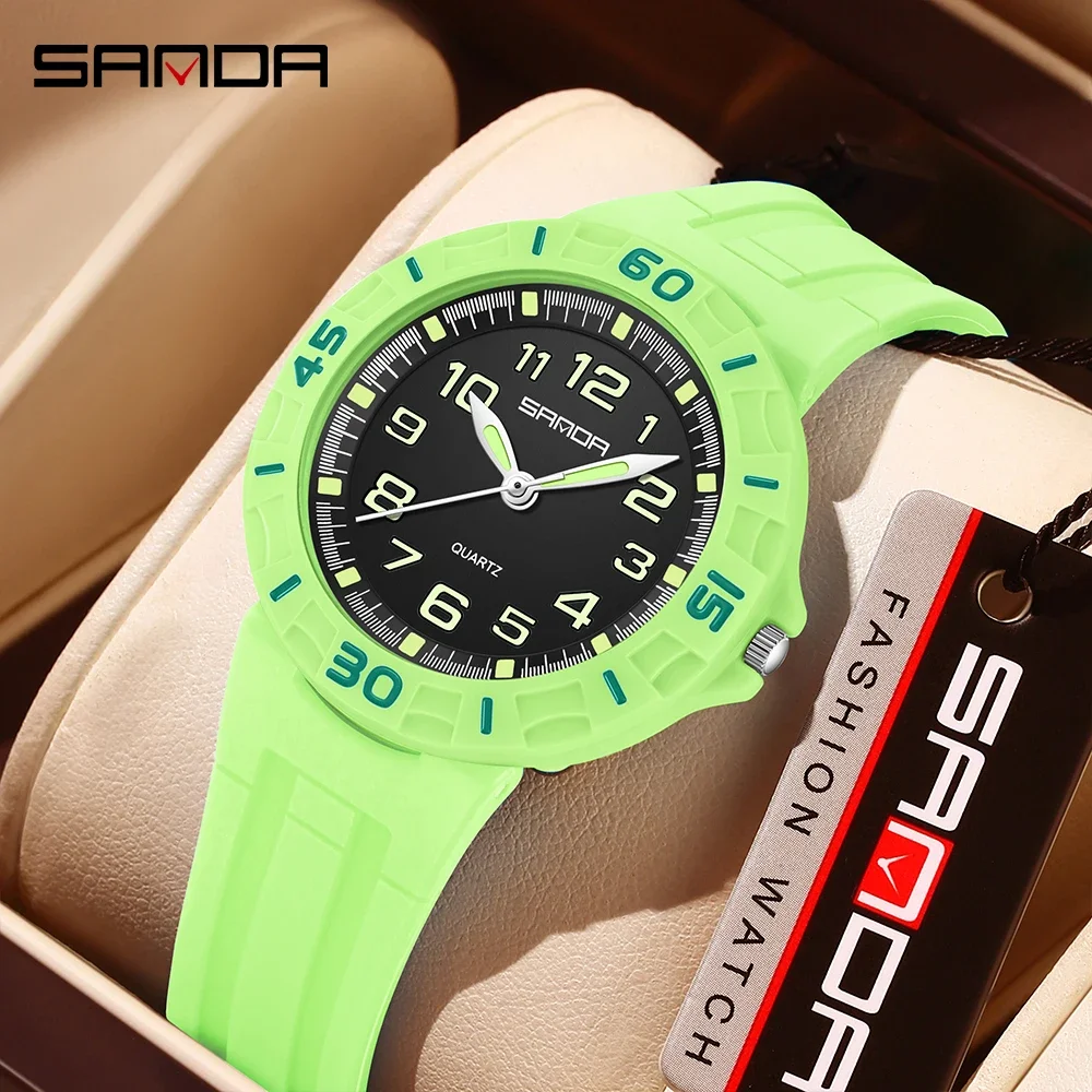 SANDA Student Quartz Watch 50m Waterproof Luminous Durable Sports Watch for Men and Women Simple and Elegant 6386
