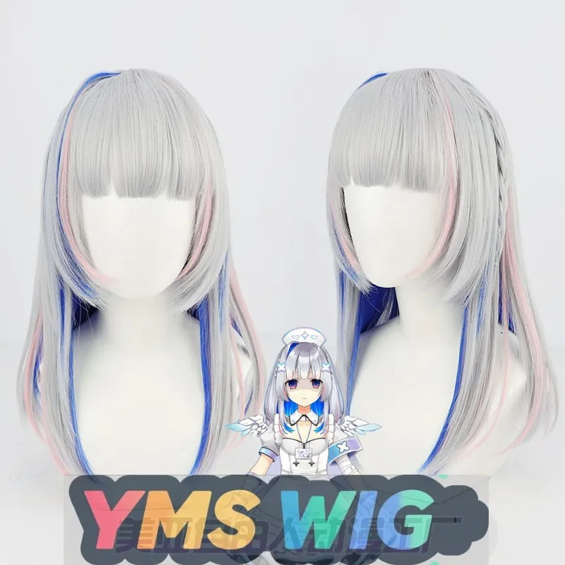 

【YMS WIG】Колливый четвертой сезон, виртуальный стример, костюм медсестры белого ангела, парик для косплея Tenshi Hikari