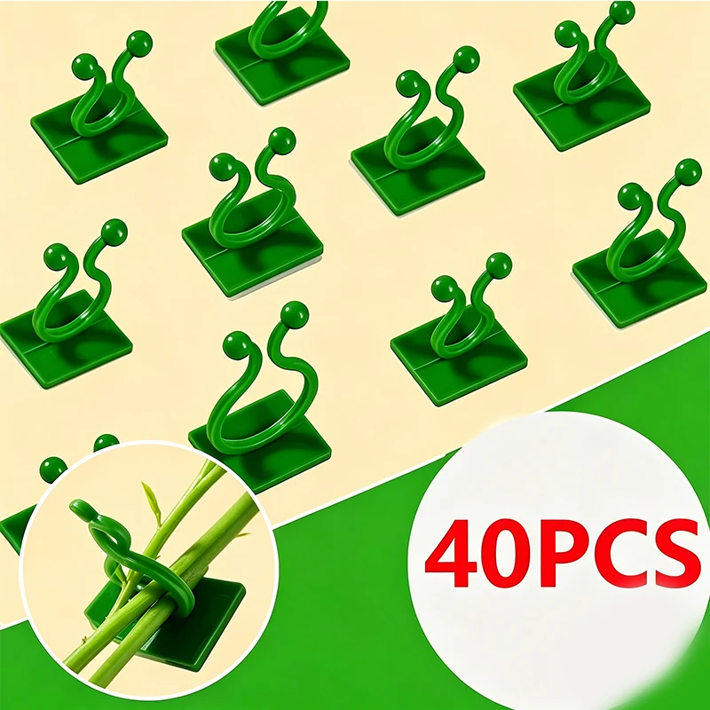 Plant Climbing Wall Self-Adhesive Fixed Buckle Hook Fastener Tied Fixture Vine Buckle Hook Garden Plant Wall Climbing Vine Clips