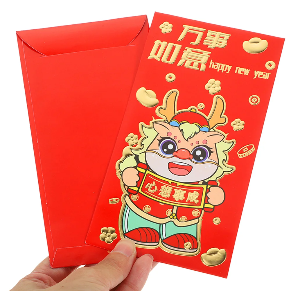 

36pcs Red Envelopes Lucky Money Bags Chinese New Year Dragon Theme Luck Money Bag Thickened Paper Suitable Festivals