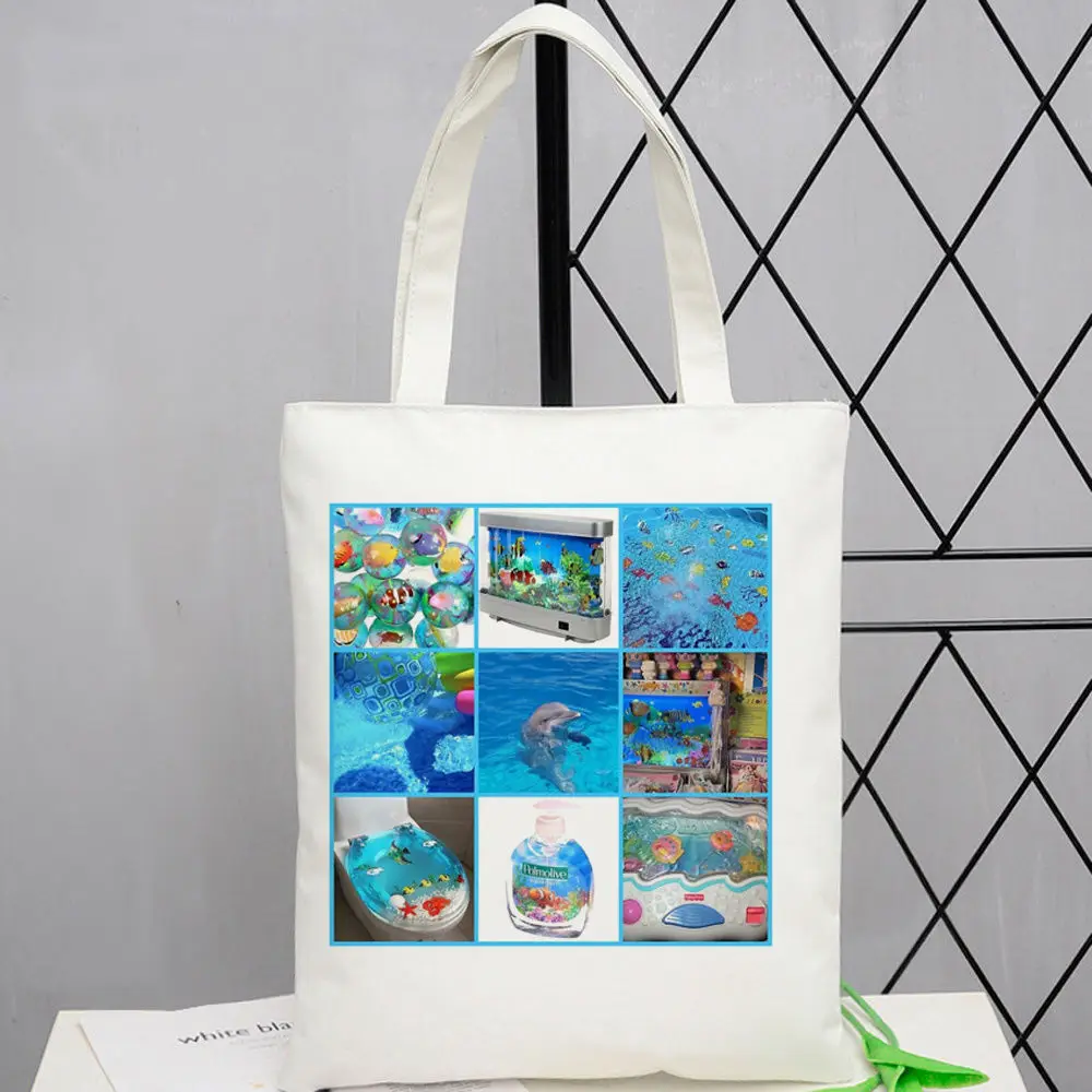 Frutiger Aero Rustic Charm Library College Daily Use Foldable Lifestyle Custom Recyclable Shopping Bag Durable College Events