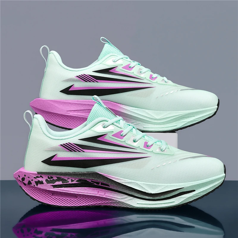 

Men Running Shoes Carbon Plate Marathon Speciality Sports Breathable Lightweight Women's Comfortable Nonskid Leisure Sneakers
