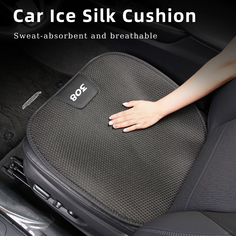 Car Seat Cover Front Rear Seat Ice Silk Cushion Pad Protective Mat For Peug eot 308 206 207 208 407 508 5008 2008 3008 307 4008