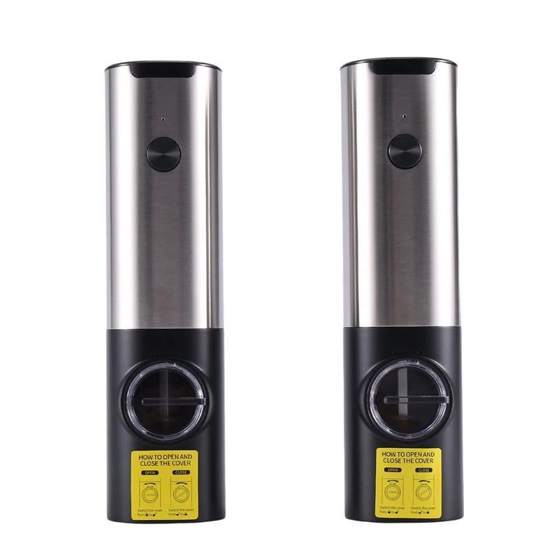 Electric Salt And Pepper Grinder Set With USB Rechargeable, Adjustable Coarseness Electronic Spice Pepper Mill Shakers