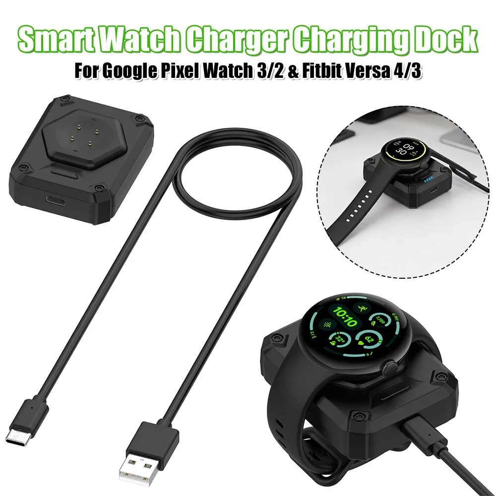 

Portable Charging Stand Station Dock Replacement Accessories with Cable Charging Dock for Google Pixel Watch 3 & 2