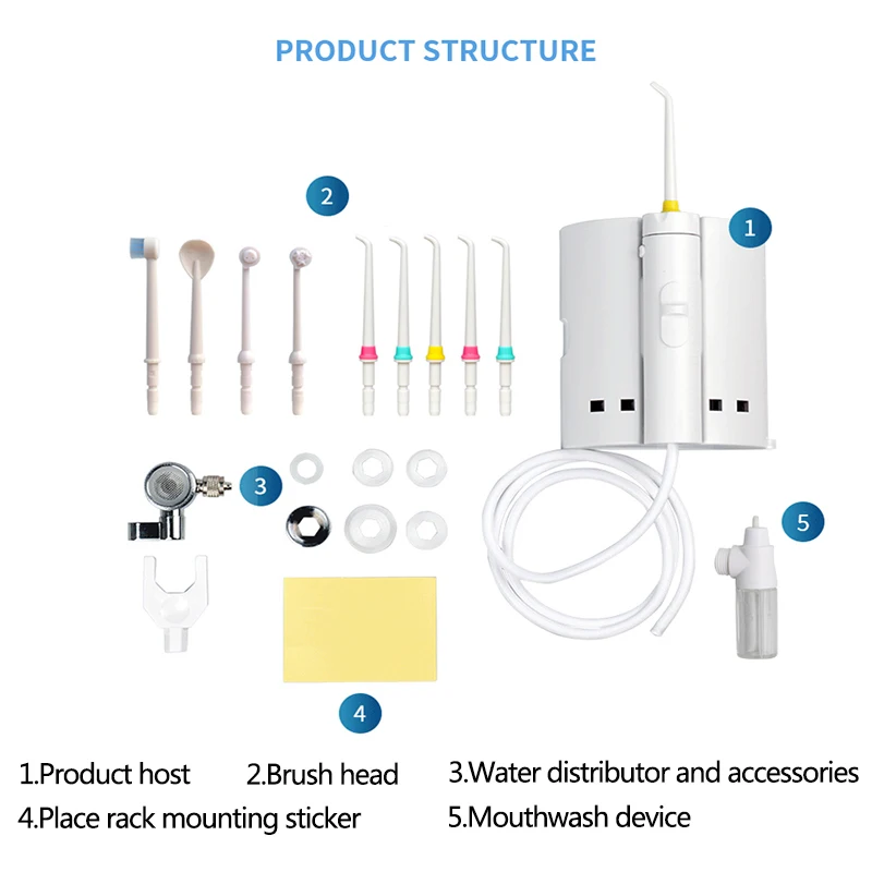 Family Faucet SPA Oral Irrigator Replacement Nozzles Dental Water Flosser Jet Teeth Whitening Cleaner Power Water Pressure