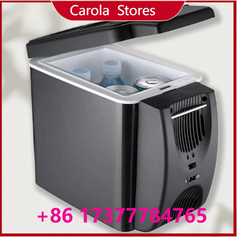 Dual-Zone 6 L 8 L Mini Car Refrigerator Semiconductor Cooling 12 V/24 V/ r with Hot and Cold Box for Fami Use