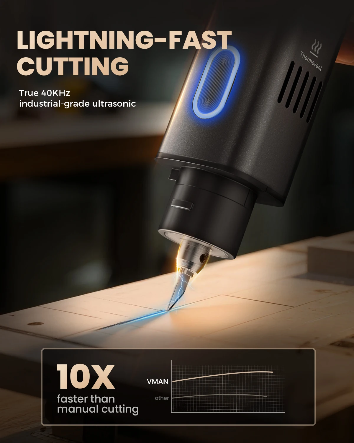 Jakemy JM-Y10 PRO Ultrasonic Cutting Knife Overheat Protection DIY Electric Cutting Carving Grinding Tool Suitable Model Board