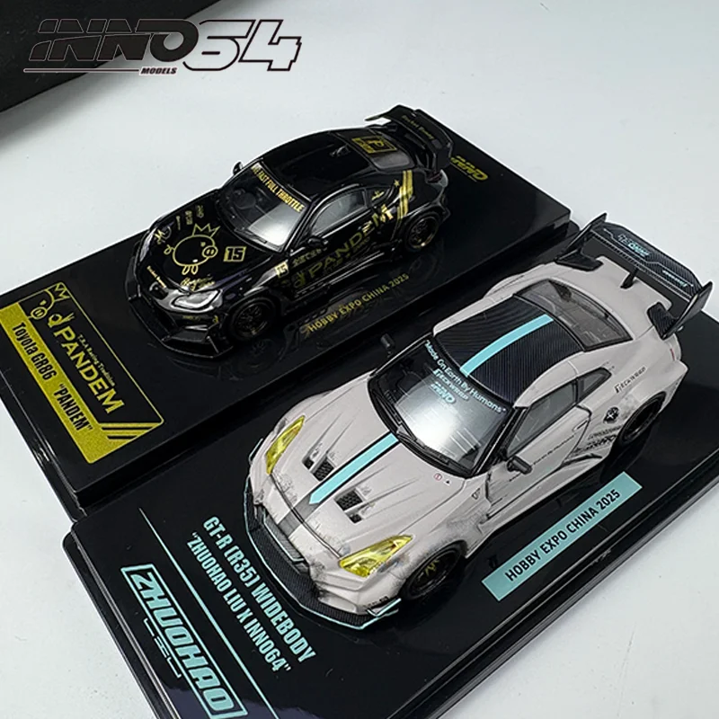 신규 입고 Inno 1:64 Gtr R35 로켓 래빗 토요타 Gr86 Hec 2025 시뮬레이션 합금 자동차 모델 커스텀 어린이 장난감 수집품 선물