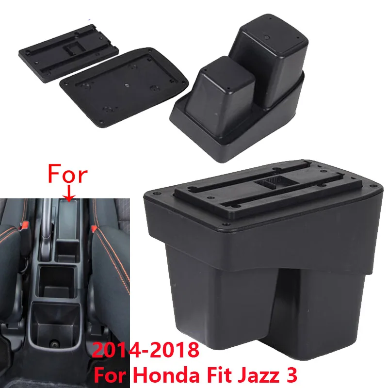 Per Honda Jazz bracciolo box per Honda WR-V Fit Jazz 3 bracciolo per auto 2014-2020 scatola di immagazzinaggio accessori per auto parti di Retrofit