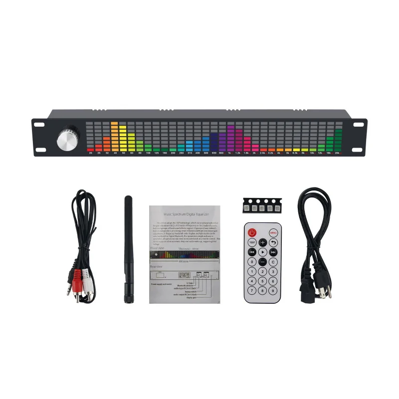 

Professional 31 bands Music Spectrum Display Dual Channel 15 Digital Equalizer with Remote Control