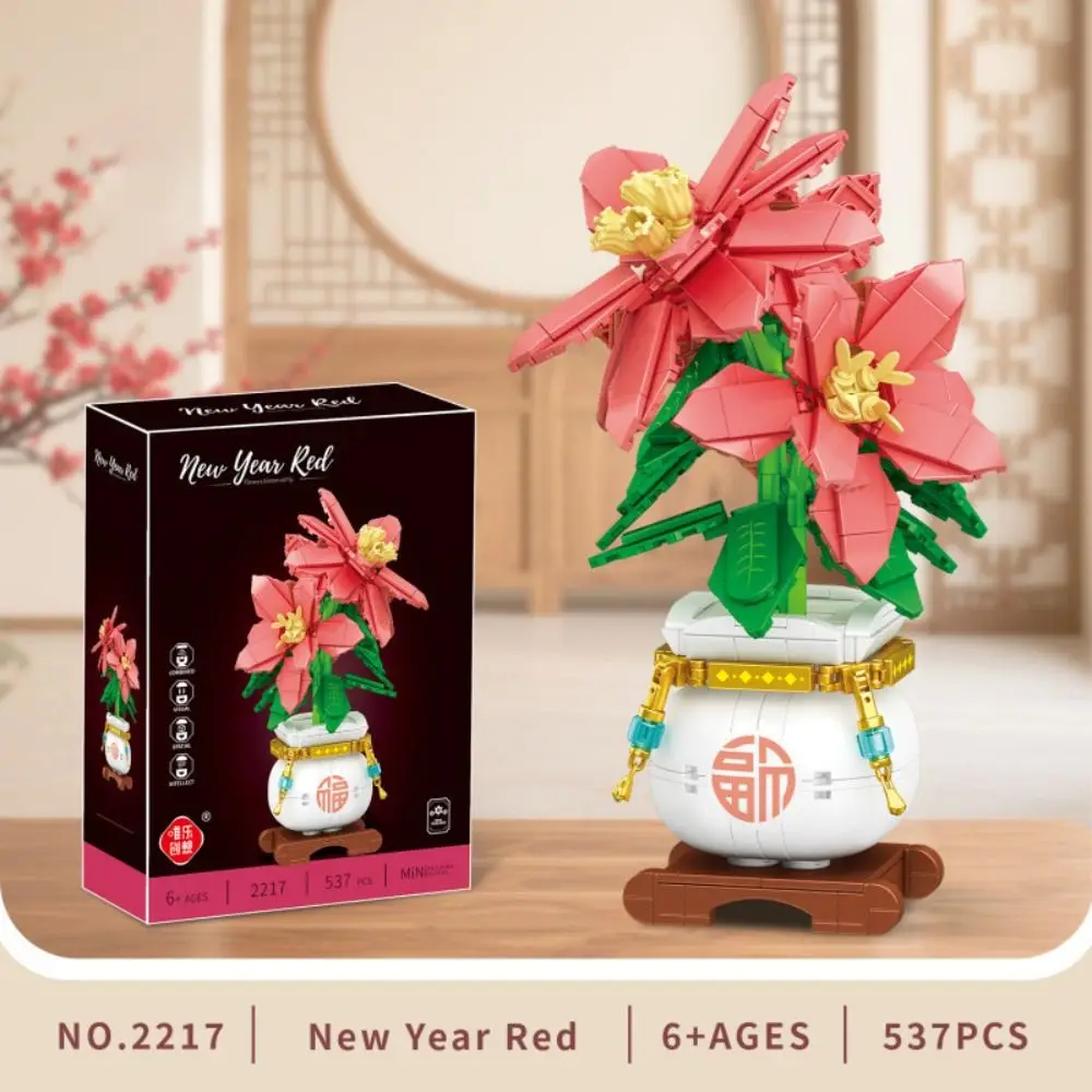 البلاستيك الزهور الاصطناعية اللبنات سطح المكتب الحلي DIY بها بنفسك بونساي التجمع نموذج كتلة ديكور المنزل