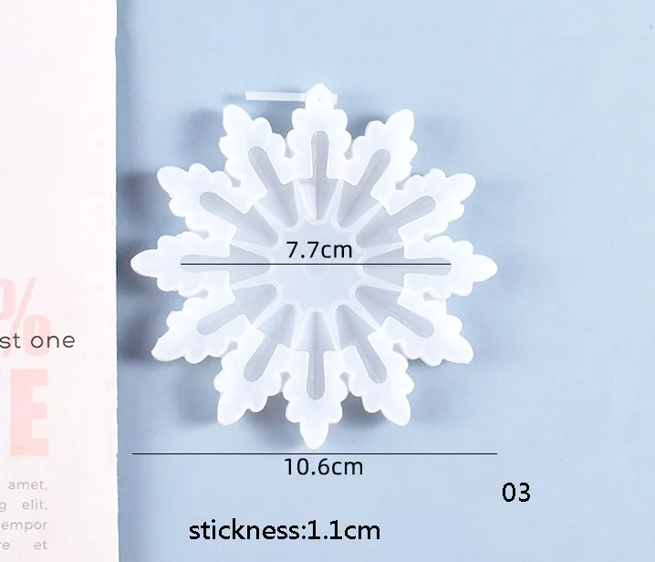 Christmas Snow Silicone Mold Jewelry Making DIY Tool UV Epoxy Resin Molds Dried Flower Resin Decorative Crafts