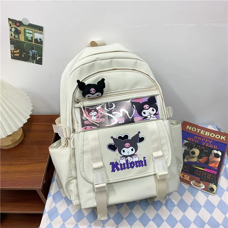 Hello Kitty backpack women\'s casual backpack fashion ins middle school student Sanrio Kuromi cinnamon dog school bag