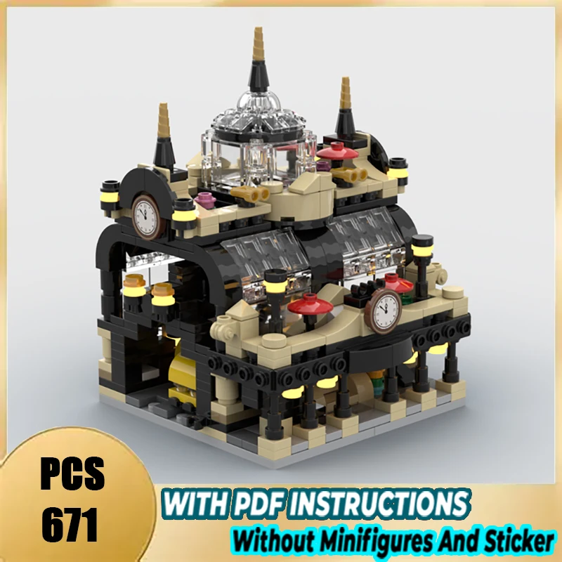 Exquisite brand new MOC building block Stade Gate Train Station technical modules brick model gift Christma toy DIY assembly set