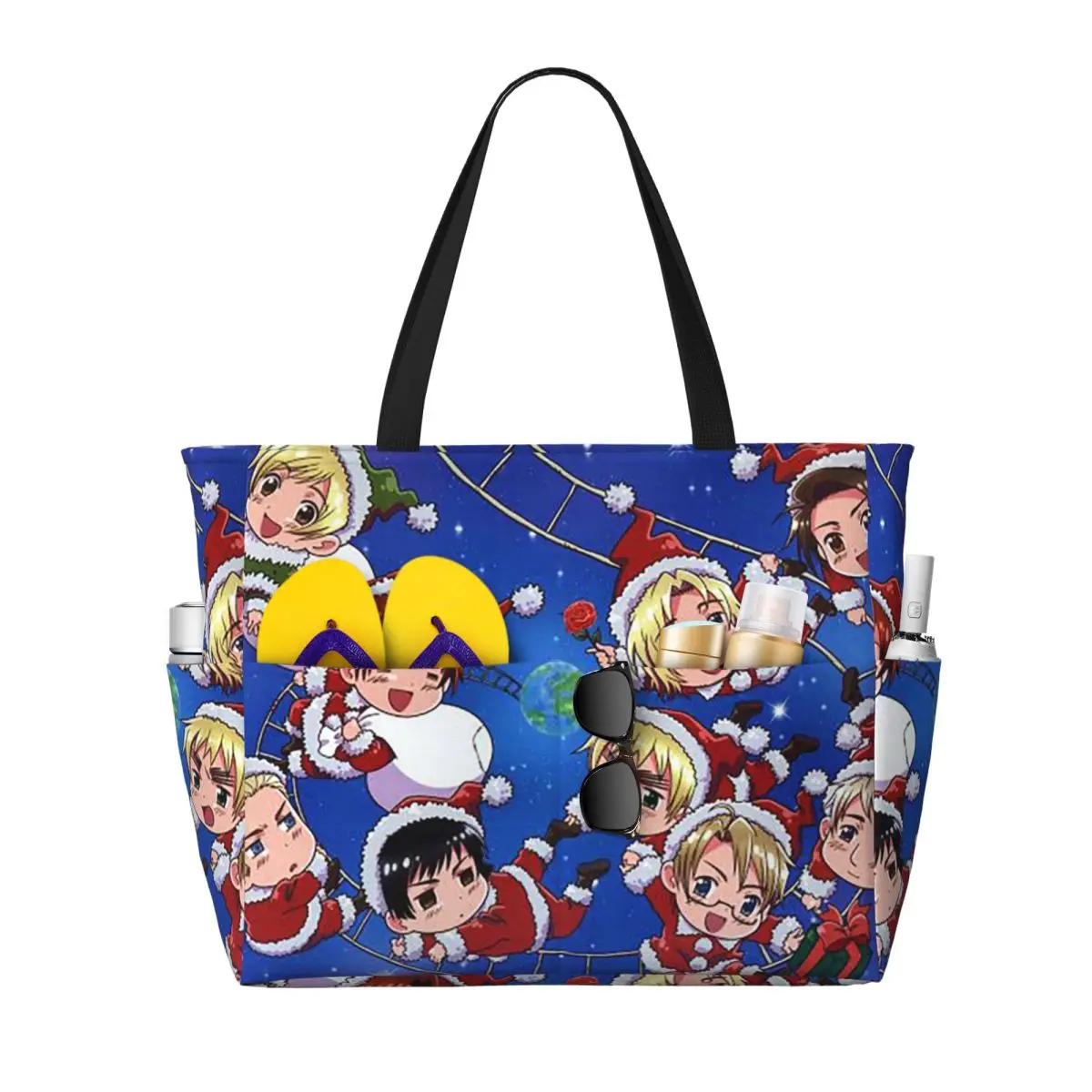 Hetalia Group World Stars Beach Tote Bag Sport Gym Yoga Duffle Large Tote Bag Women Travel Bag Fitness bag