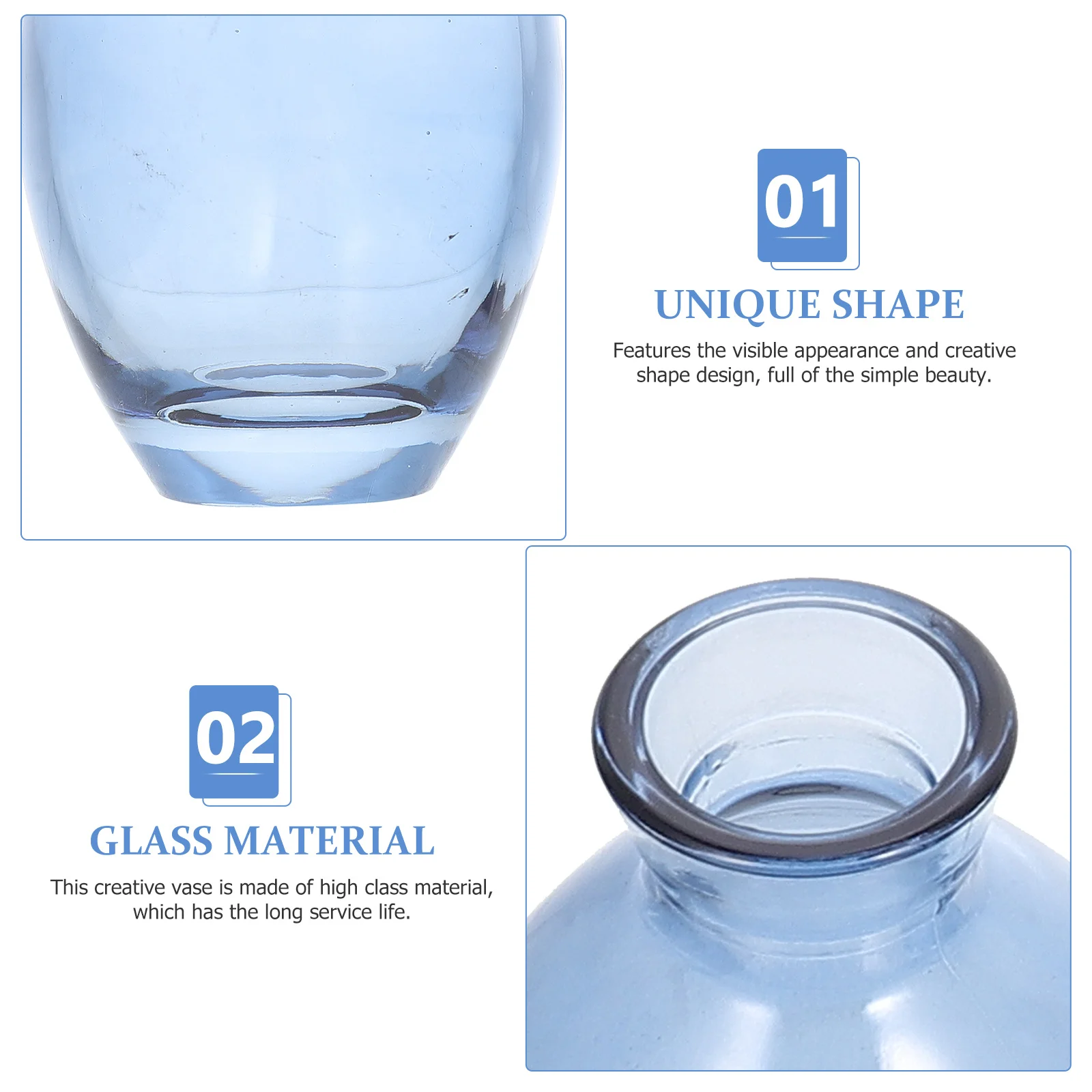 

3Pcs Gold Trim Glass Vase Decorative Flower Container Small Transparent Hydroponic Plant Vase for Desktop Decor