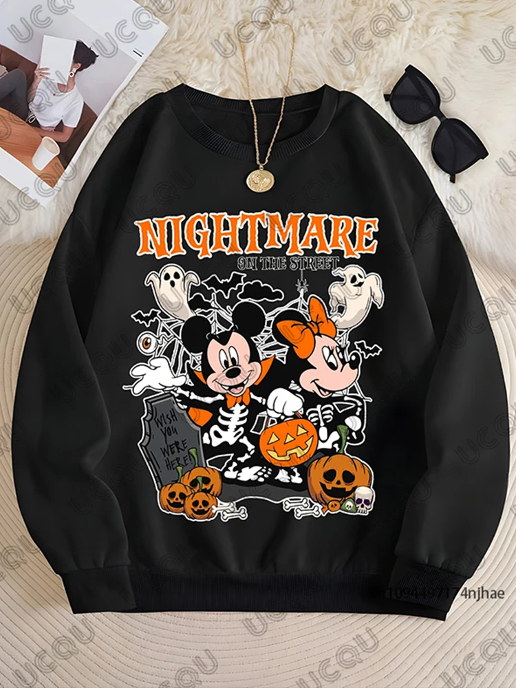 

2025 New Retro Disney Halloween Casual Fashion Trendy Sports Hoodie Series Autumn/Winter Campus Style Unisex for Boys and Girls