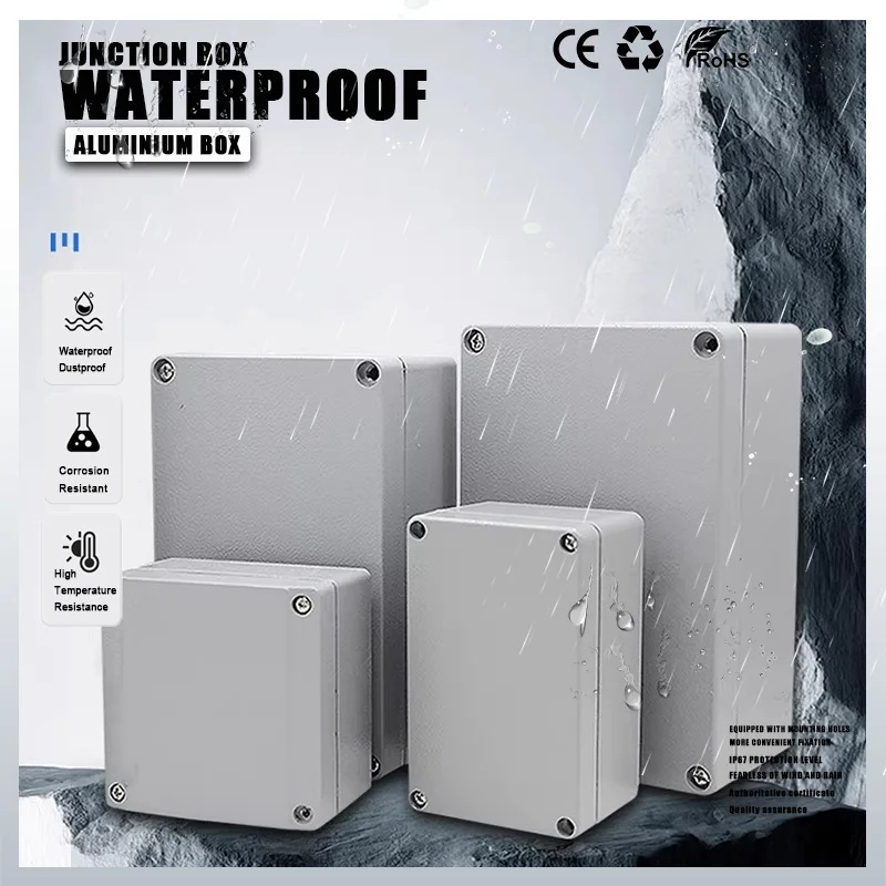 New Design IP67 Cast Aluminum Waterproof Case Outdoor Electronic Project Junction Box Sealed Terminal Enclosure for Electronics