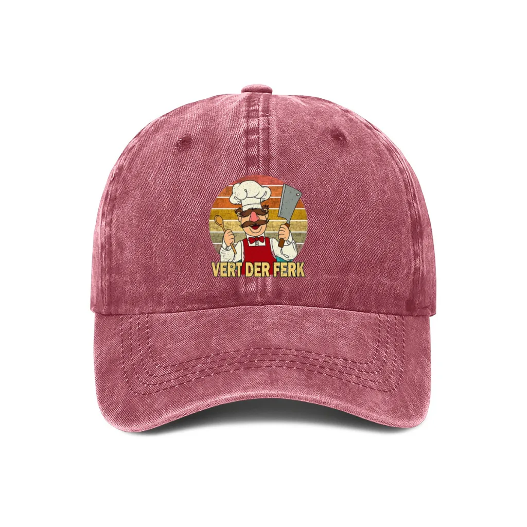 The Muppet Kitchen Swedish Chef Unisex Baseball Hat Outdoor Sunscreen Adjustable Snapback Caps Hip Hop Breathable Trucker Hats