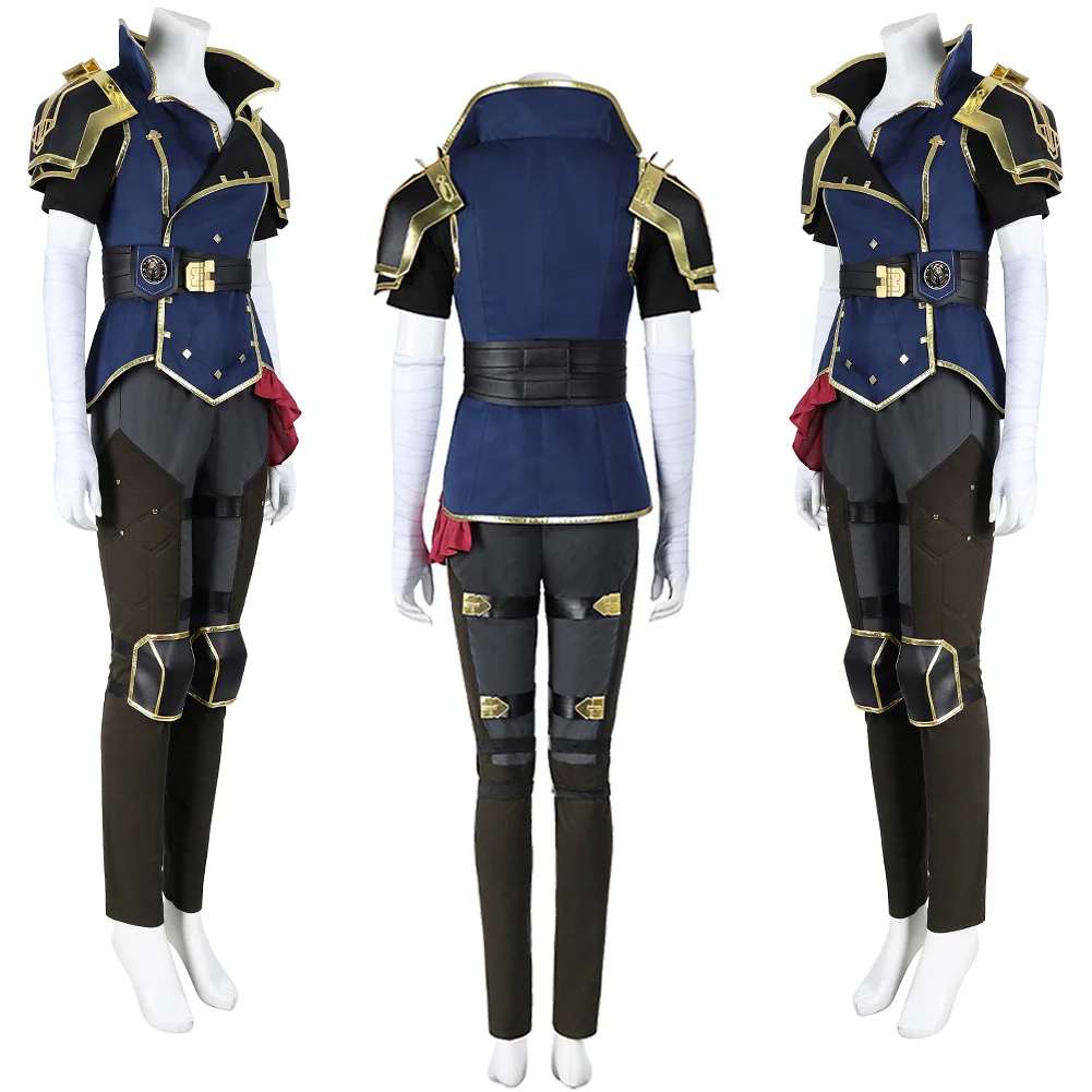 Arcane Vi Cosplay Fantasy Sheriff Clothing Wigs 2024 Anime Game LoL 2 Costume Disguise Adult Women Roleplay Fantasia Outfits