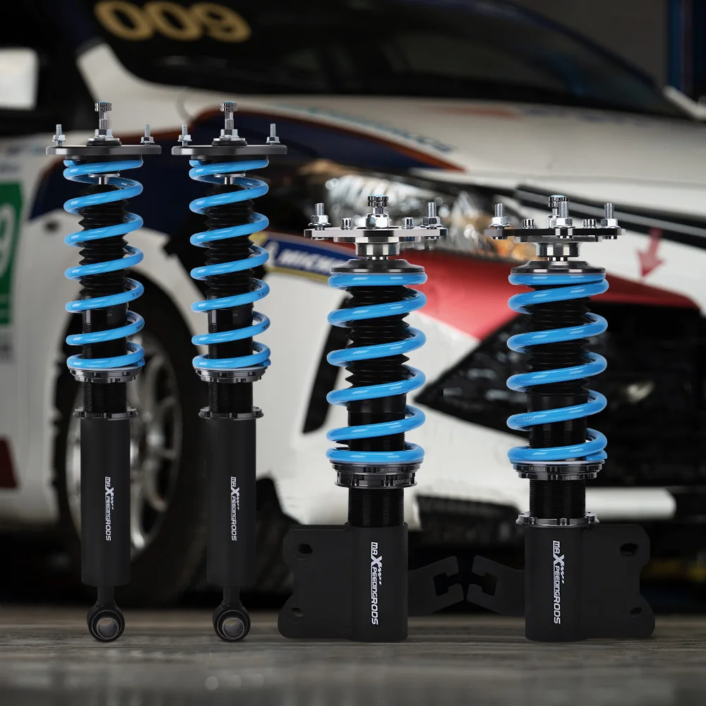 

24-уровневые демпферные койловеры, стойки, комплект для опускания для Nissan 240sx (S14) 1995-1998 гг., комплект опускания T6, обновленные койловеры, синий