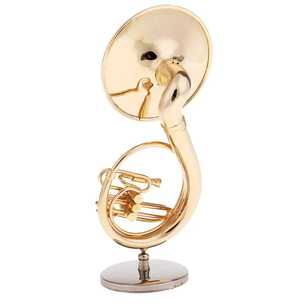 Accesorio de Figura de Acción de Instrumento de Viento de Latón (Sousafón) de Metal a Escala 1/6 para Colección de Figuras de 12 Pulgadas