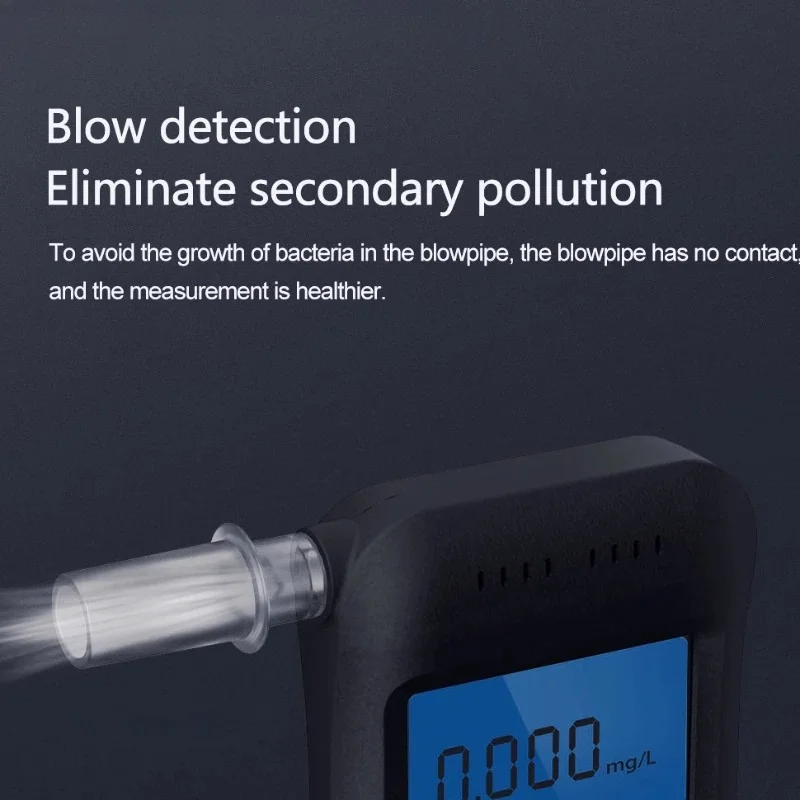 Lydsto Alcohol Detector Tester Sensitive Professional Rapid Breath Tester LCD Mini Digital Drunk Driving Blowing Breathalyzer