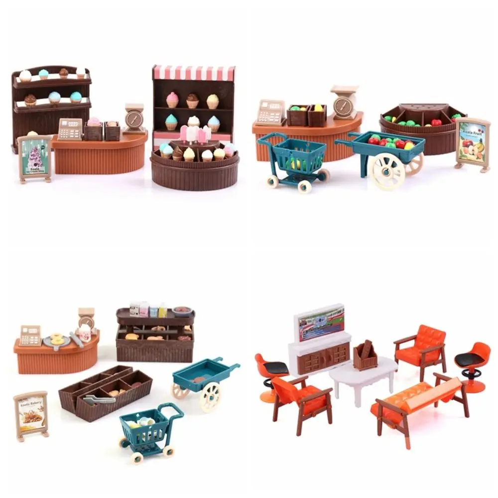 1:12 Dollhouse Furniture Micro Model Bedroom Living Miniature Furniture Kitchen Toys Forest Family Mini Furniture Toys Kids Toy