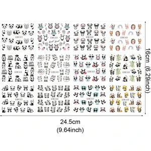 12 Designs Kawaii Panda Nagelkunstklebes Schöne Bambusbären -Wasserabziehbilder Slider übertragen Tattoos für Maniküredekorationen 12 Hauptverkäufe Prinker Tattoo - №3