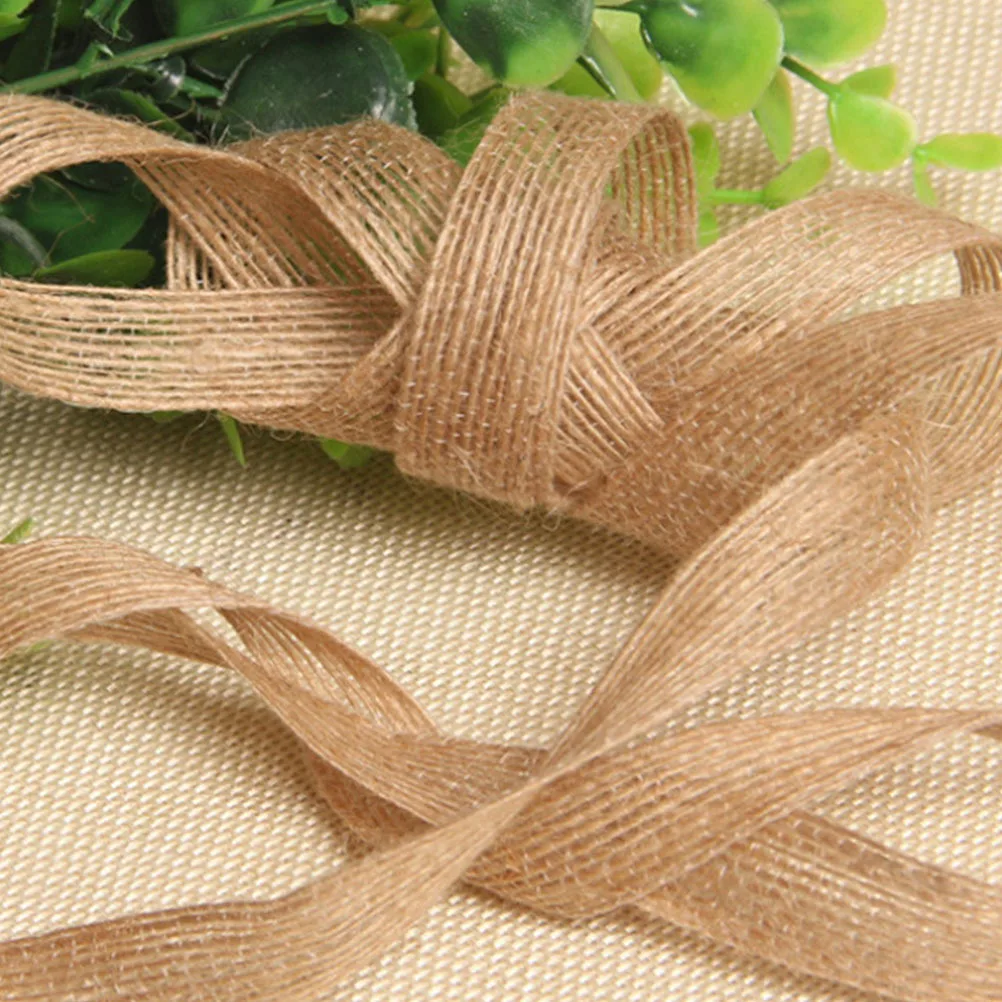 

10 Meters Long Jute Wrapping Ribbon DIY Burlap Decoration Craft Accessories for Wedding Party Gift Wrapping Ribbon