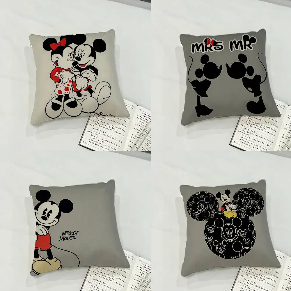 Mickey Minnie Mouse Case Plush Fabric Soft Pillowcase Double Sided Print Cushion Cover Household Gifts view 2