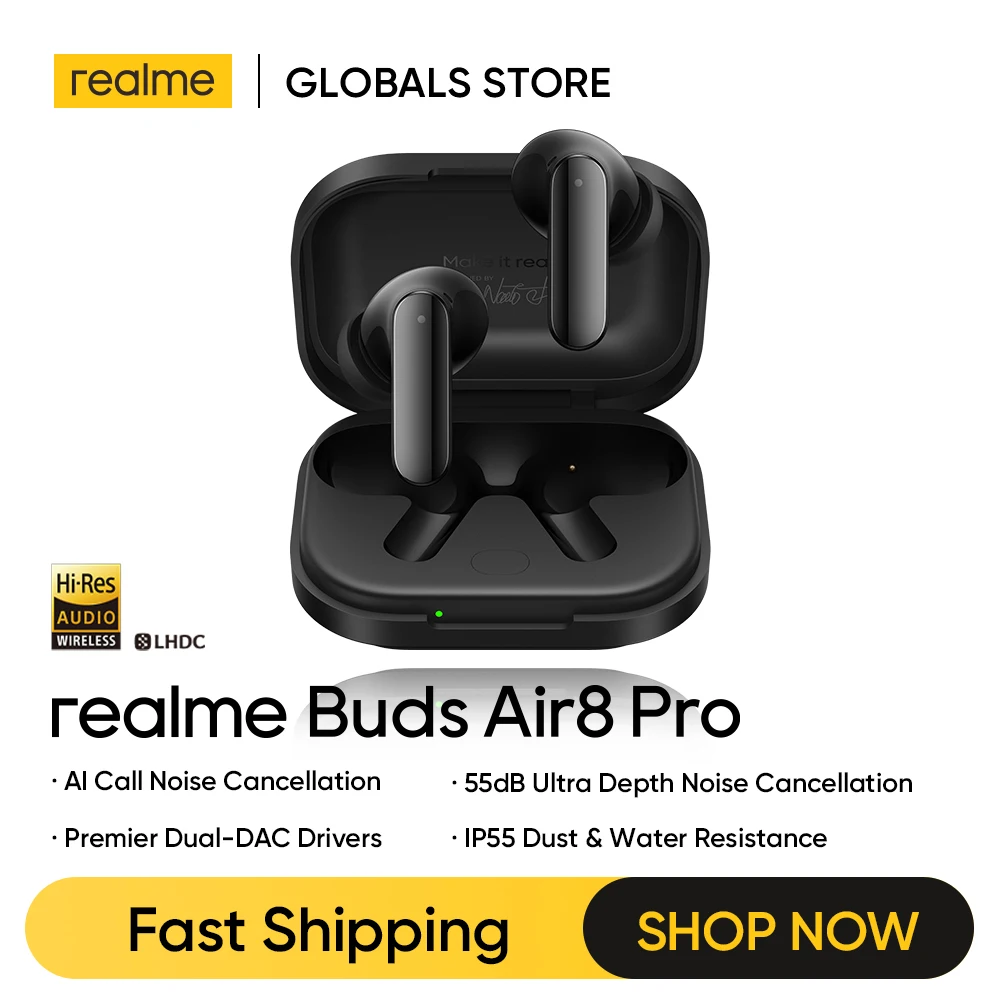 TWS Earphones realme Air8 Pro True Wireless Earphone AI Call