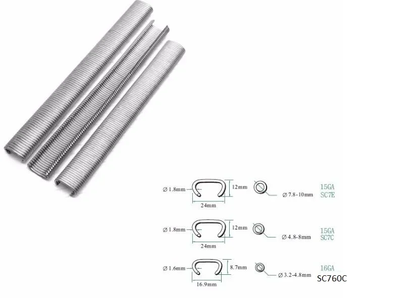 C-Ring Nails Parts for Pneumatic C-Ring Gun, Air Nail Gun , Hog Ring Plier , C-Ring Nailer Original Authentic