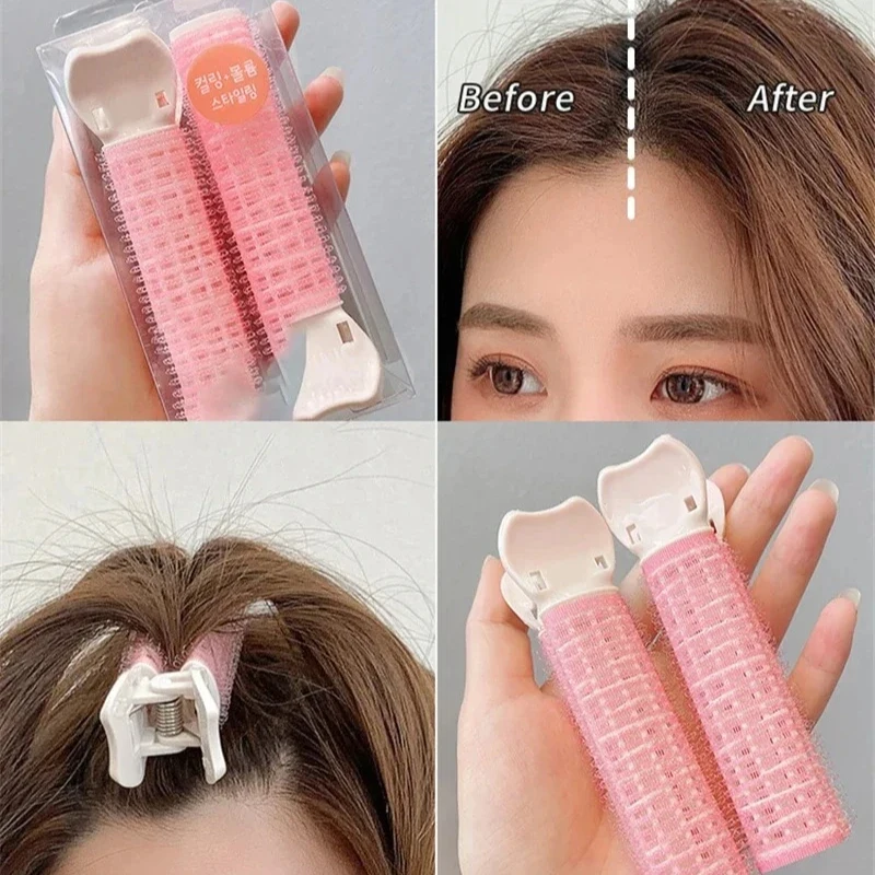 1-4pcs Natural Hair Root Fluffy Clips Curly Hair Rollers Culers Bangs Hair Styling Clip Hairs Lazy Korean Styling Accessories