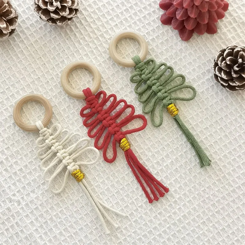 2PCS Christmas Festival Party DIY Decor Christmas Hanging Ornament Cotton Thread Material Christmas Festival Party DIY Decor