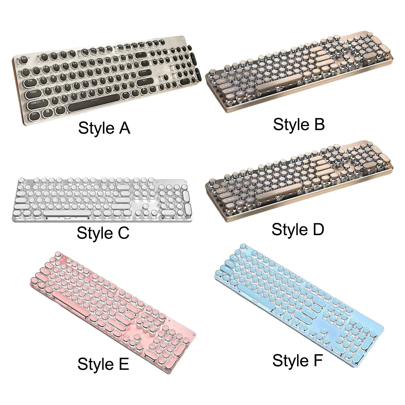 Mechanical Keyboard Brightness Adjustable Wired 3 Modes Connectable Gaming