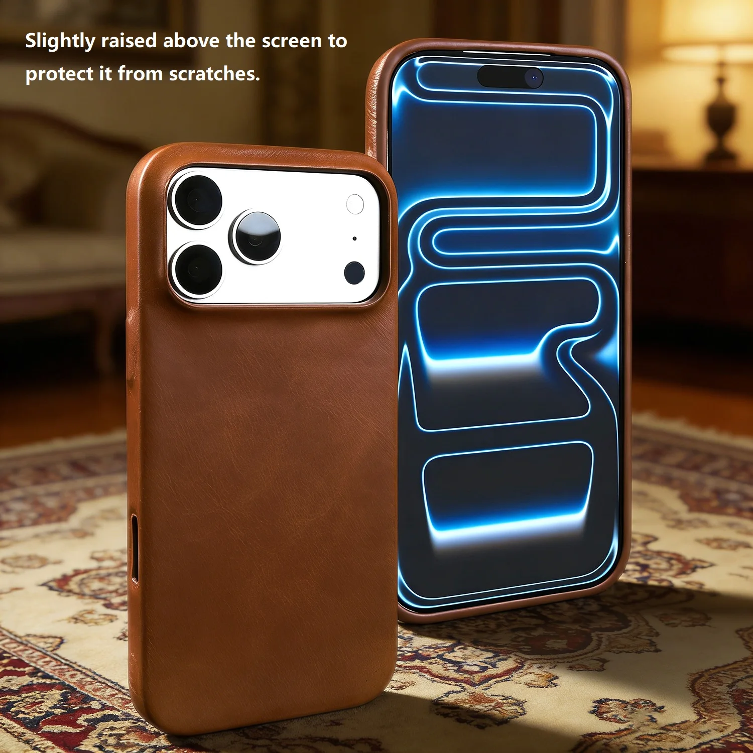 

100% Genuine Leather Phone Case For Iphone 17 Pro Max 16 15 14 13 12 Mini 11 Aesthetic Vintage Back Cover Shockproof Fundas ﻿